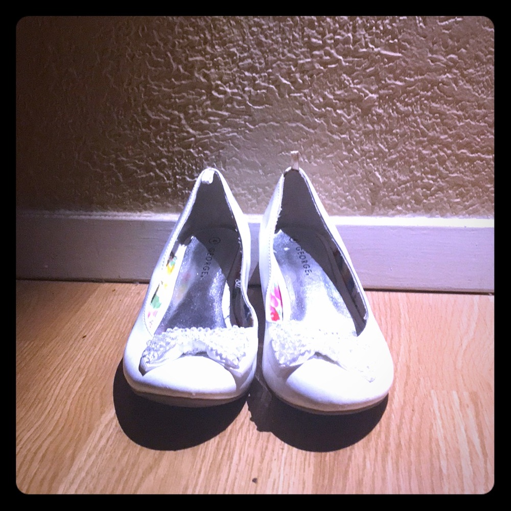 Formal white dress shoes